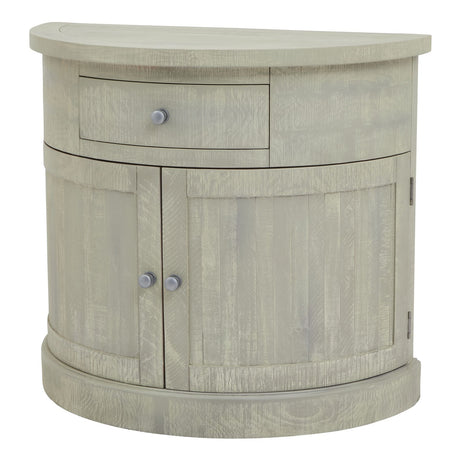 saltaire collection half moon 2 door cupboard with drawer