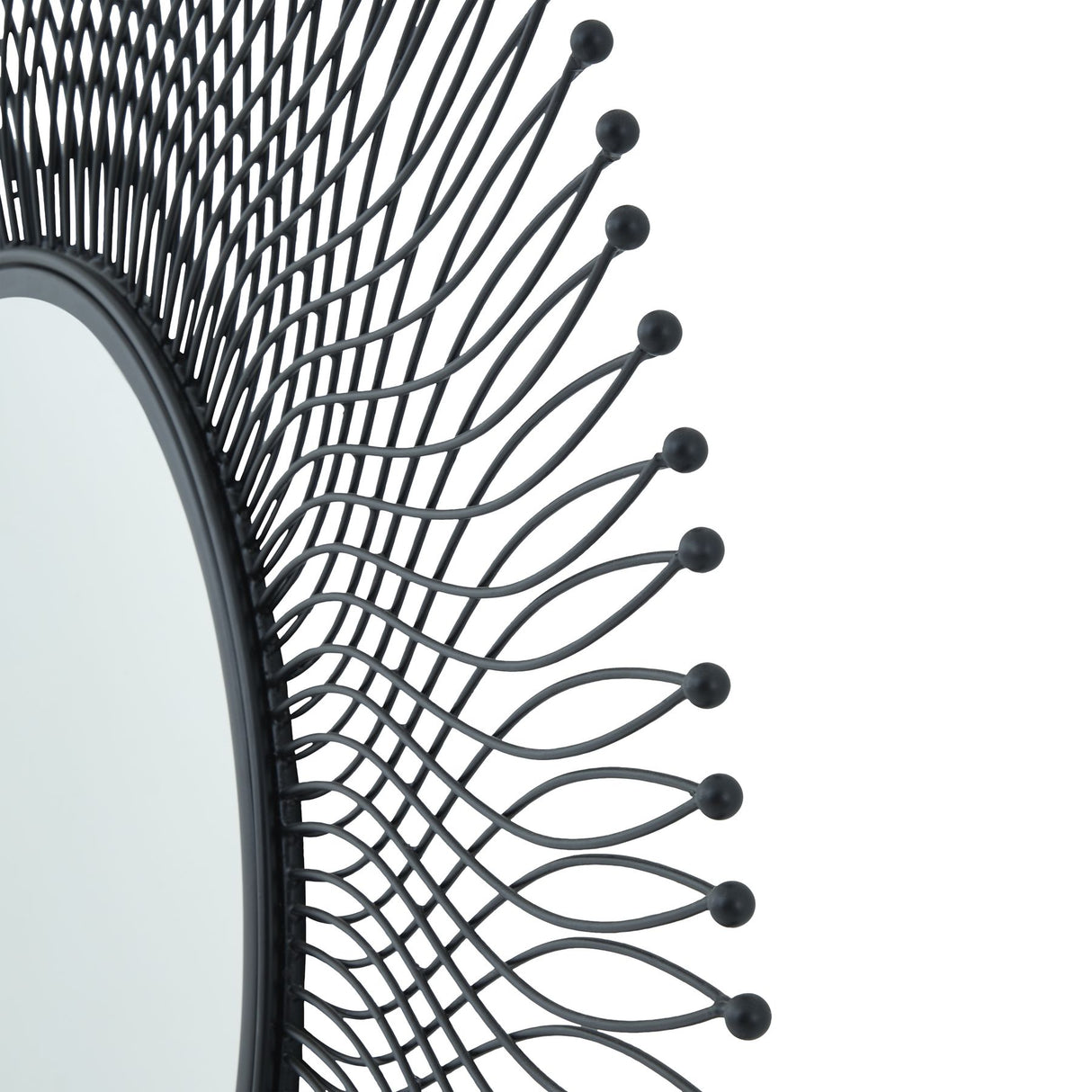 rio black large wire mirror