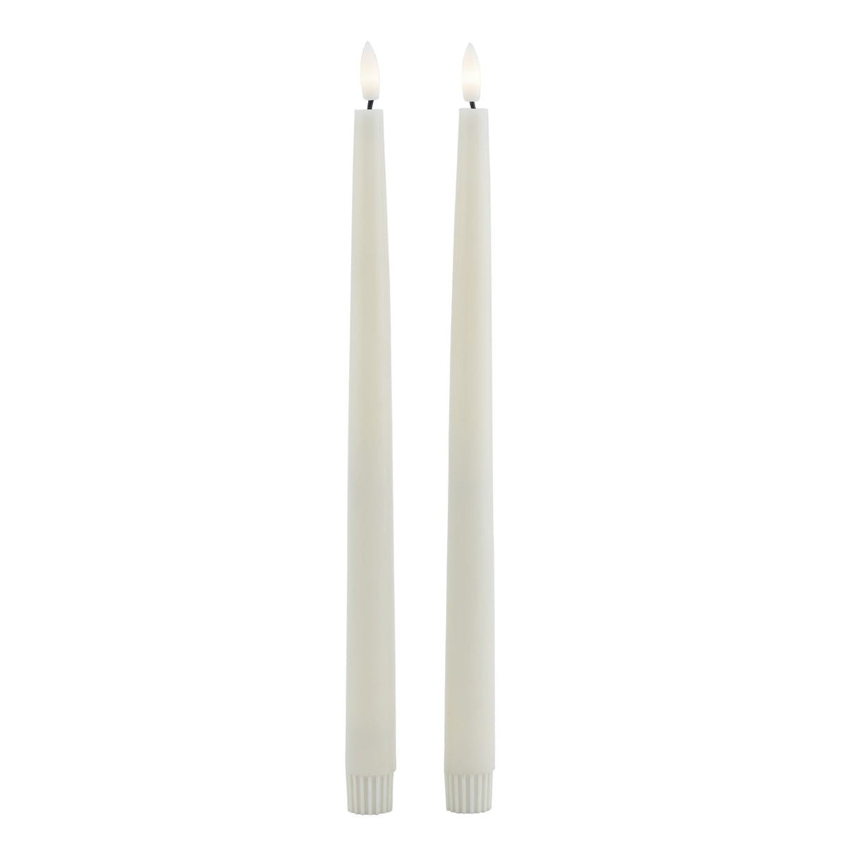 luxe collection s 2 taupe led wax dinner candles