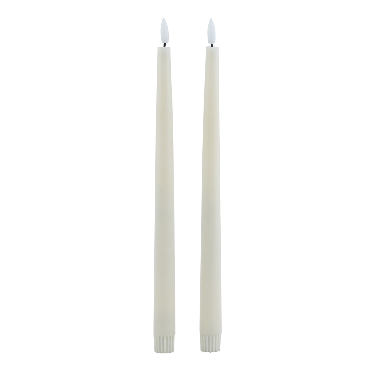 luxe collection s 2 taupe led wax dinner candles
