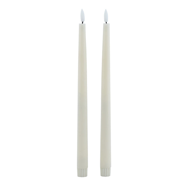 luxe collection s 2 taupe led wax dinner candles