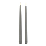 luxe collection s 2 grey led wax dinner candles