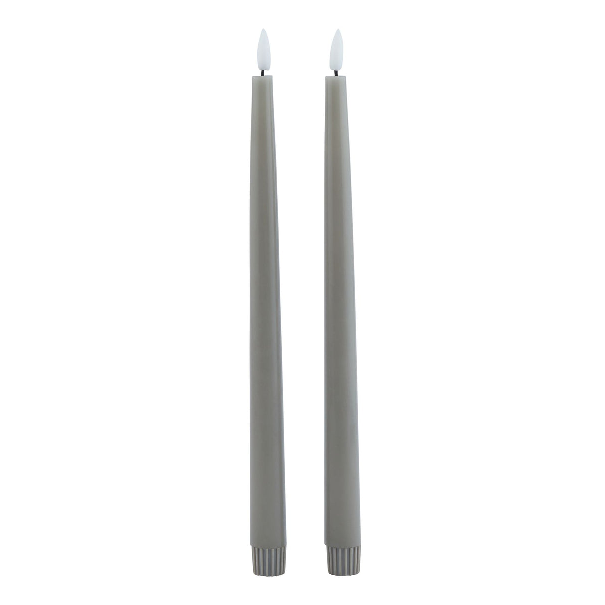 luxe collection s 2 grey led wax dinner candles