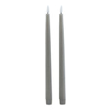 luxe collection s 2 grey led wax dinner candles