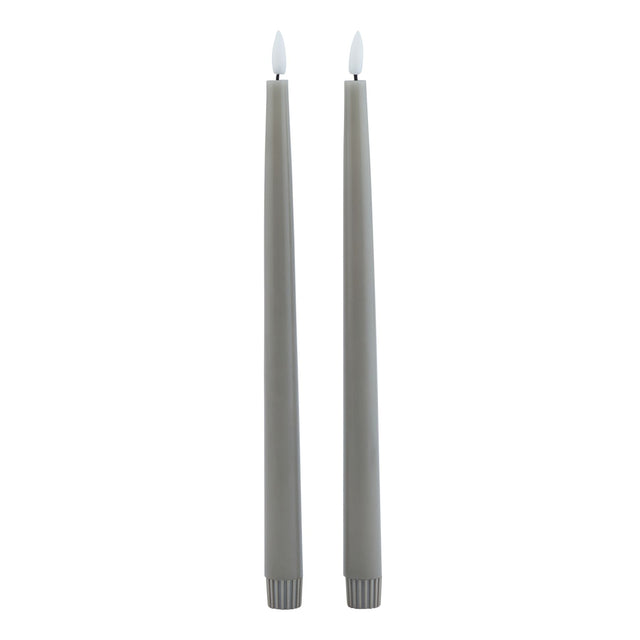luxe collection s 2 grey led wax dinner candles