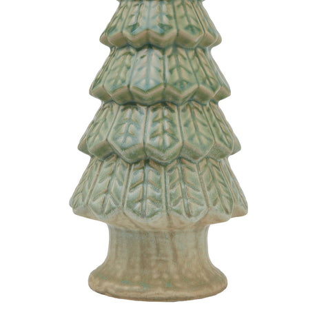 light green ceramic fir tree with base