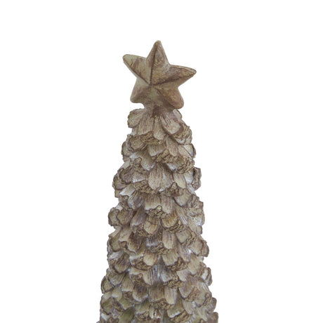 medium beige cedar tree with star