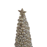 small beige cedar tree with star