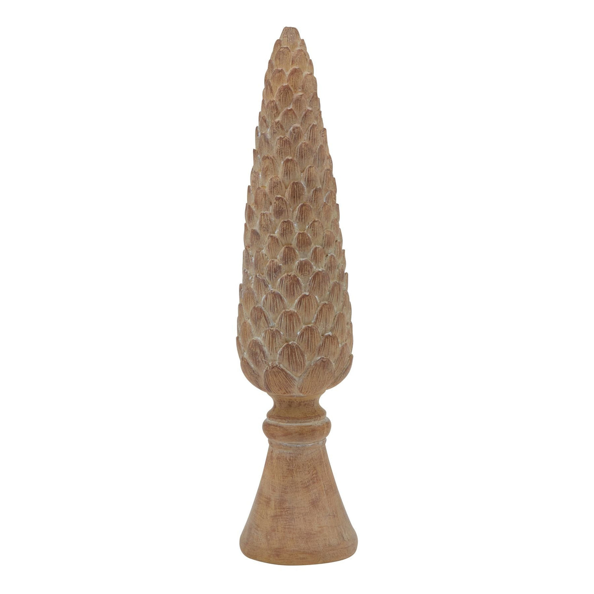 Zelie Large Pinecone Sculpture On Base