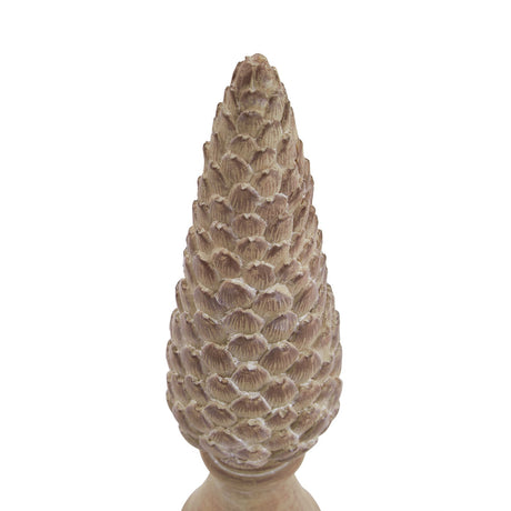 medium pinecone sculpture on base