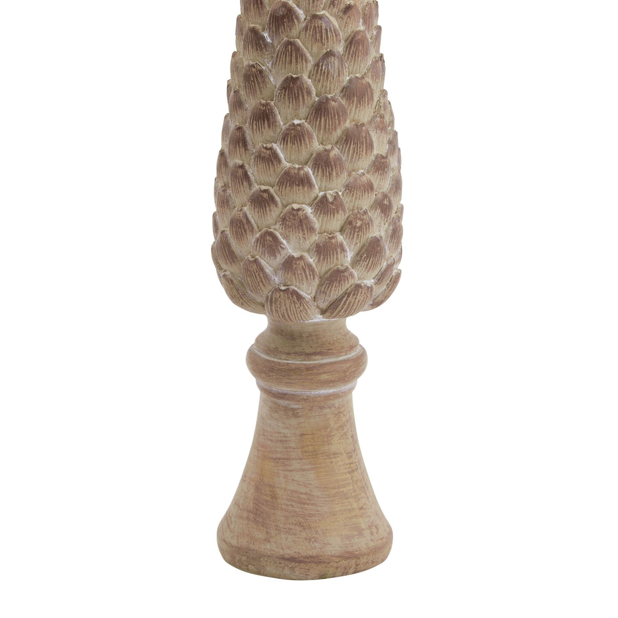 medium pinecone sculpture on base