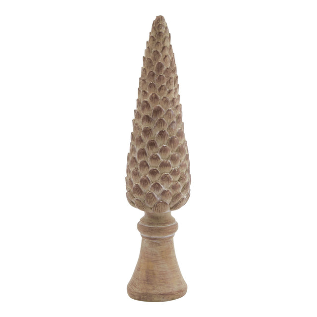 medium pinecone sculpture on base