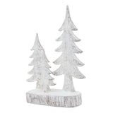 Elvire Three Snowy Pine Tree Sculpture (Small)