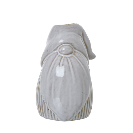 white gonk taper candle holder