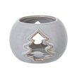 white ceramic tree cut out round tealight holder