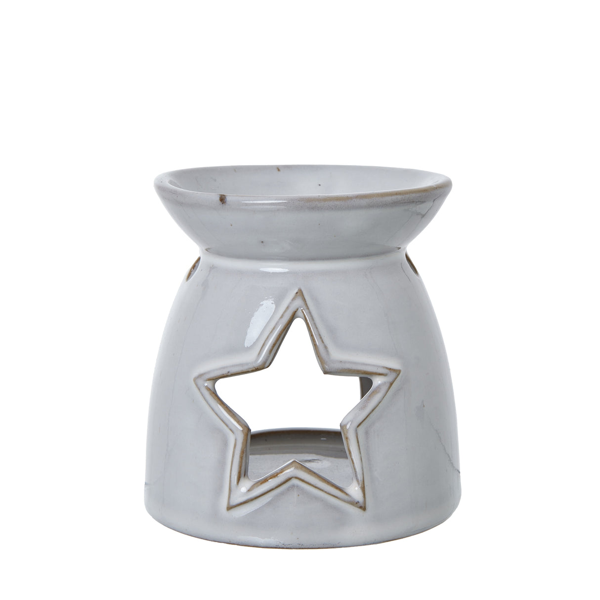 Ninette White Ceramic Star Cut-Out Wax Melt Tealight Holder