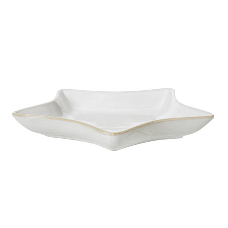 medium white ceramic star dish