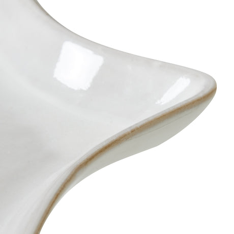 medium white ceramic star dish