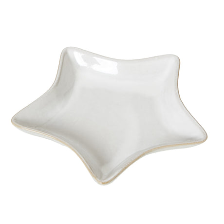 medium white ceramic star dish