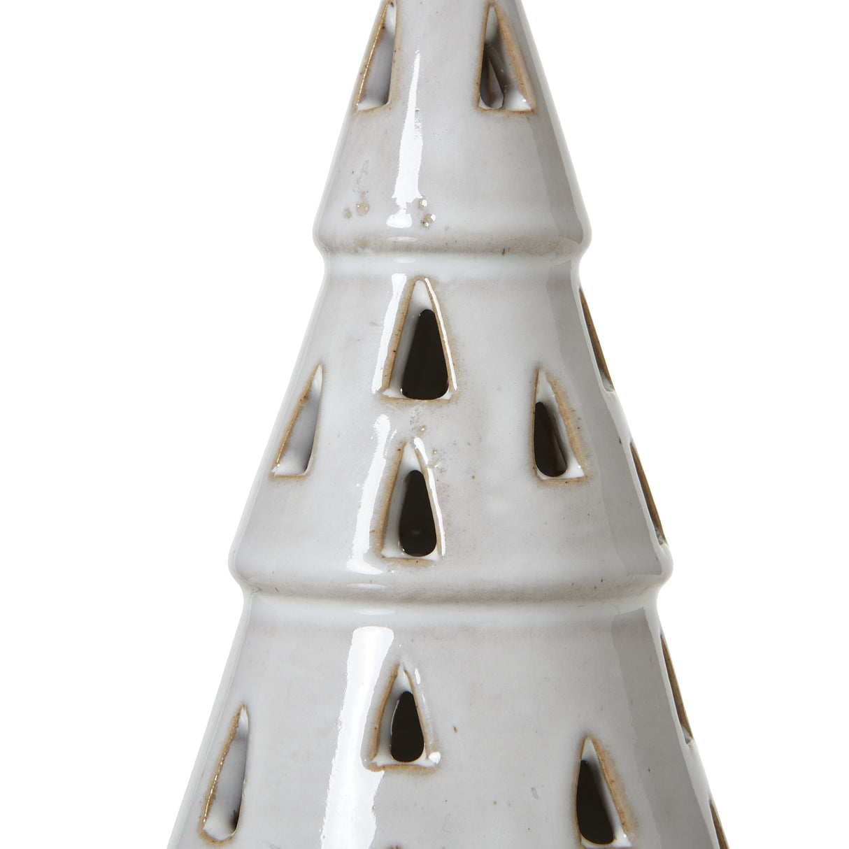 small white ceramic cut out tree with led lights