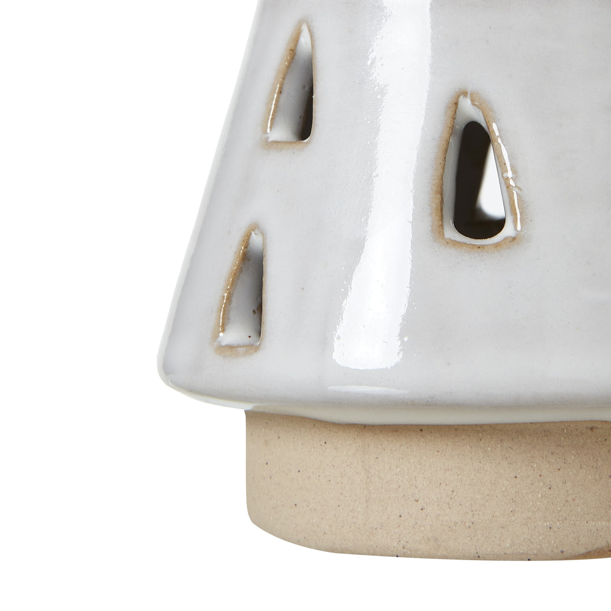 small white ceramic cut out tree with led lights