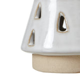 small white ceramic cut out tree with led lights