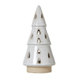 small white ceramic cut out tree with led lights