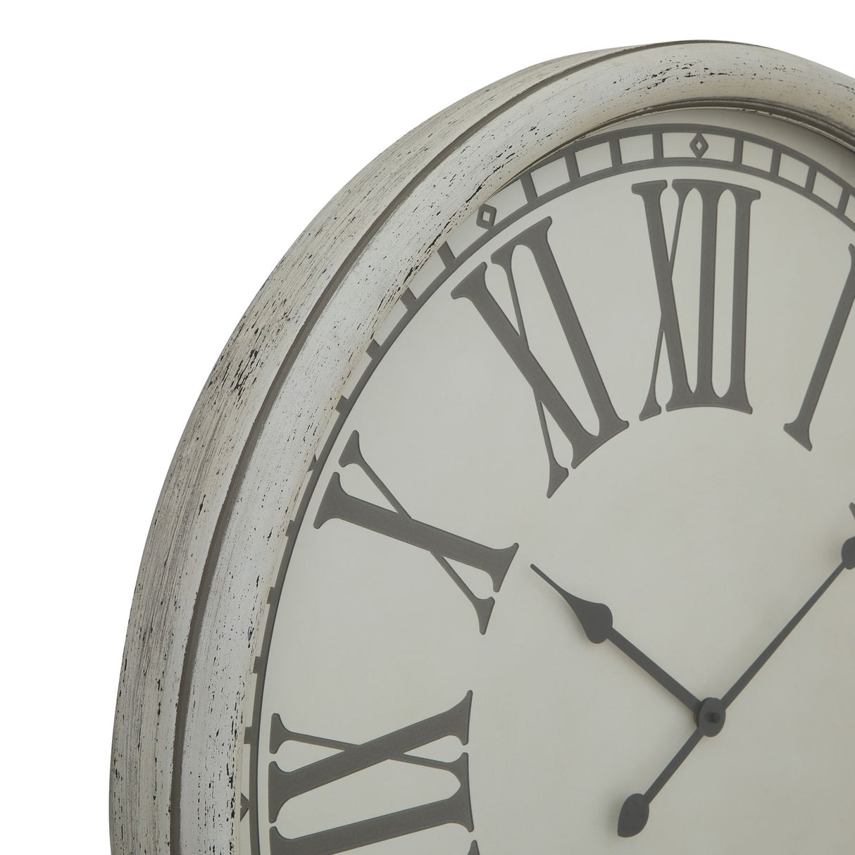 embossed wall clock with glass