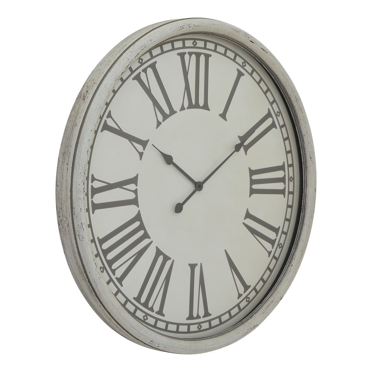 embossed wall clock with glass