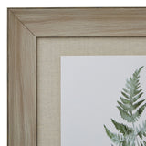 watercolour bracken fern in washed wood frame