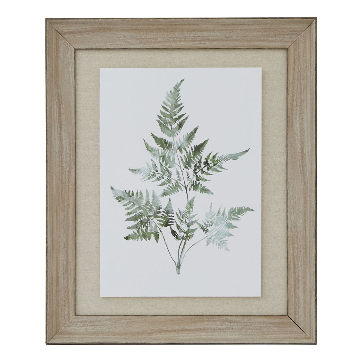 Roxane Bracken Fern In Washed Wood Frame (Watercolour)