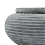 athena round ribbed planter