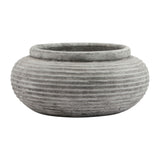 athena round ribbed planter