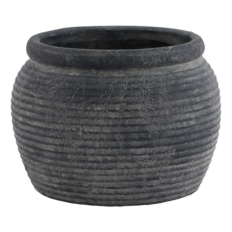 amalfi grey rimmed large plant pot