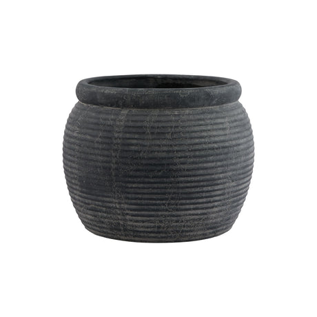 amalfi grey rimmed plant pot