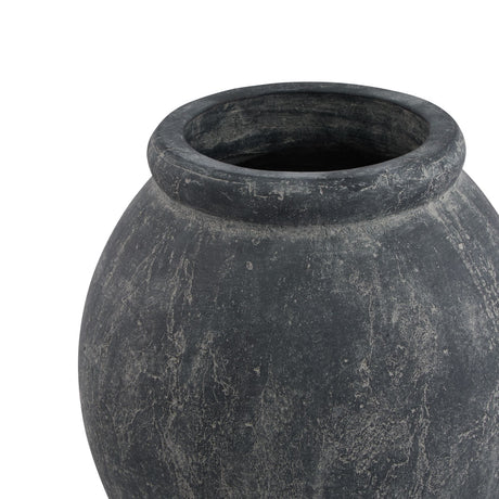 amalfi grey jar shaped planter
