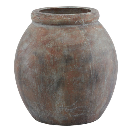 siena brown jar shaped planter