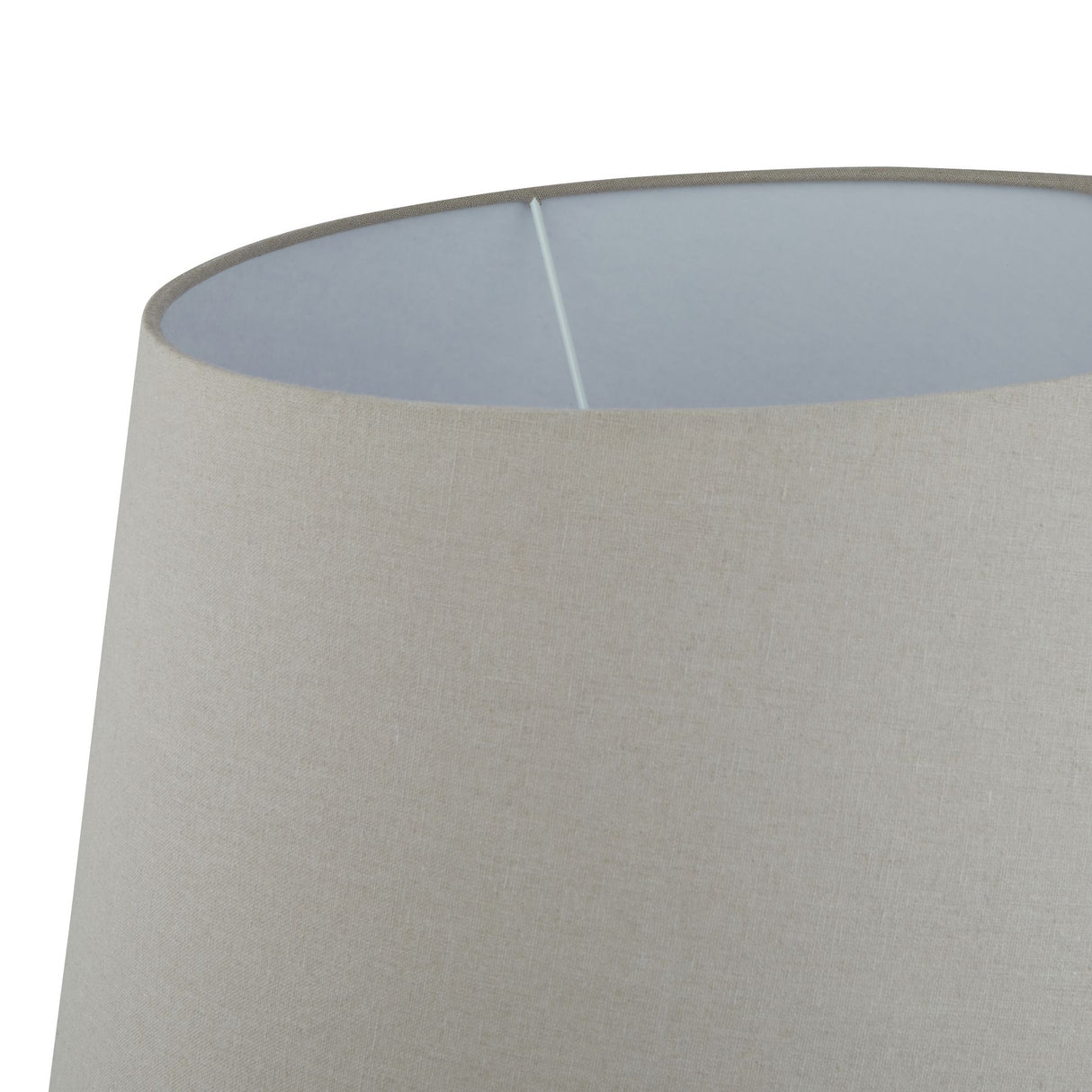 Céline Brown  Round Table Lamp With Linen Shade
