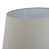Céline Brown  Round Table Lamp With Linen Shade
