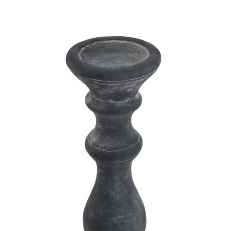 amalfi large grey column candle holder