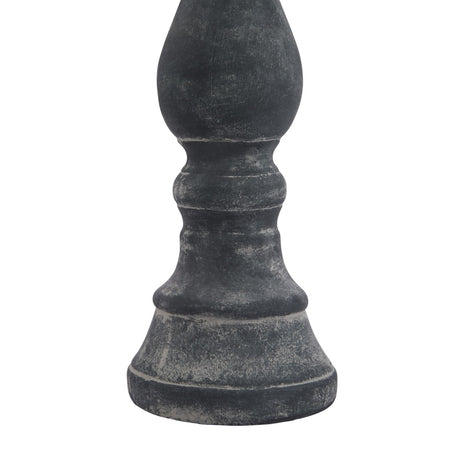 amalfi large grey column candle holder