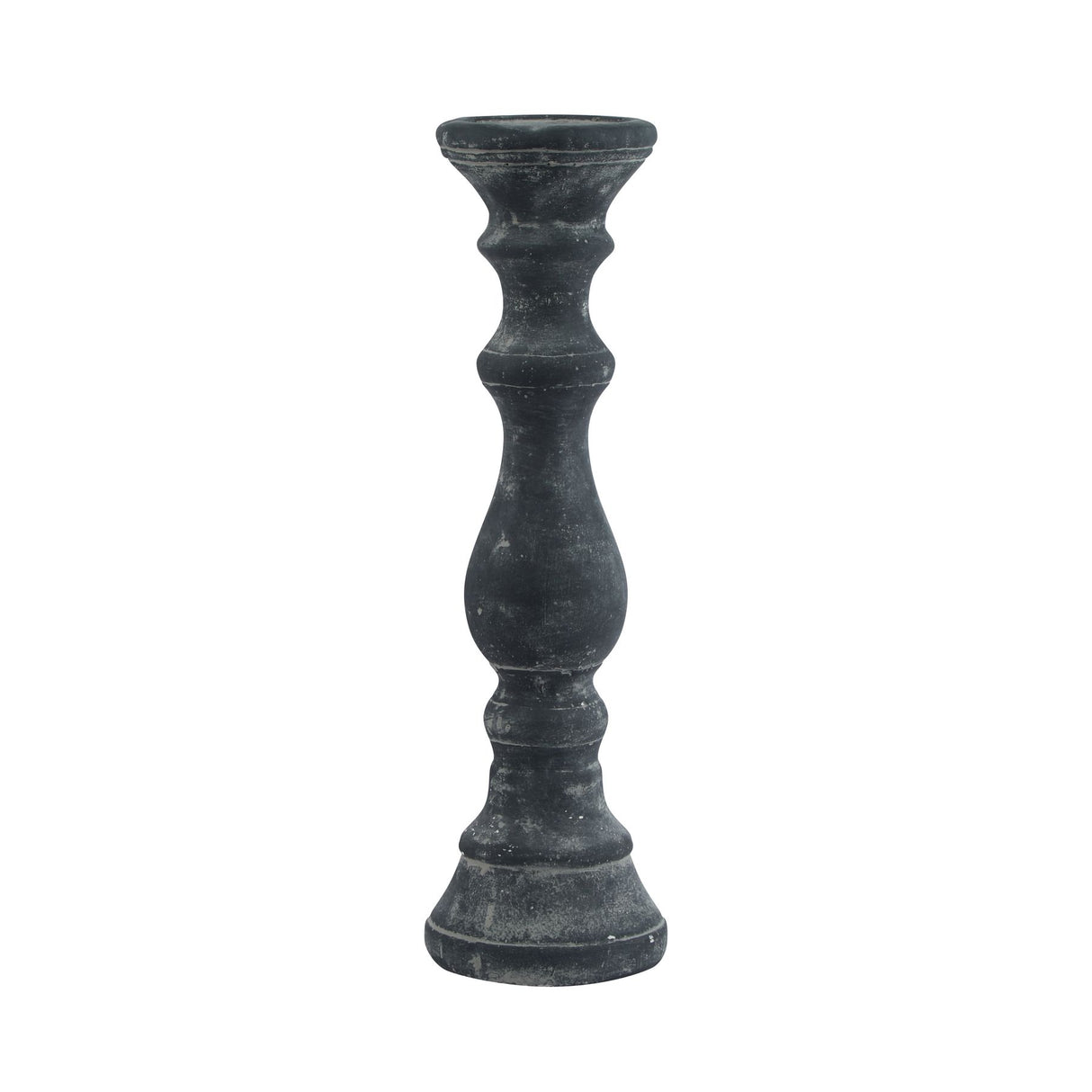 amalfi large grey column candle holder