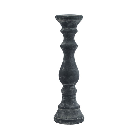 amalfi large grey column candle holder