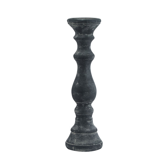 amalfi large grey column candle holder