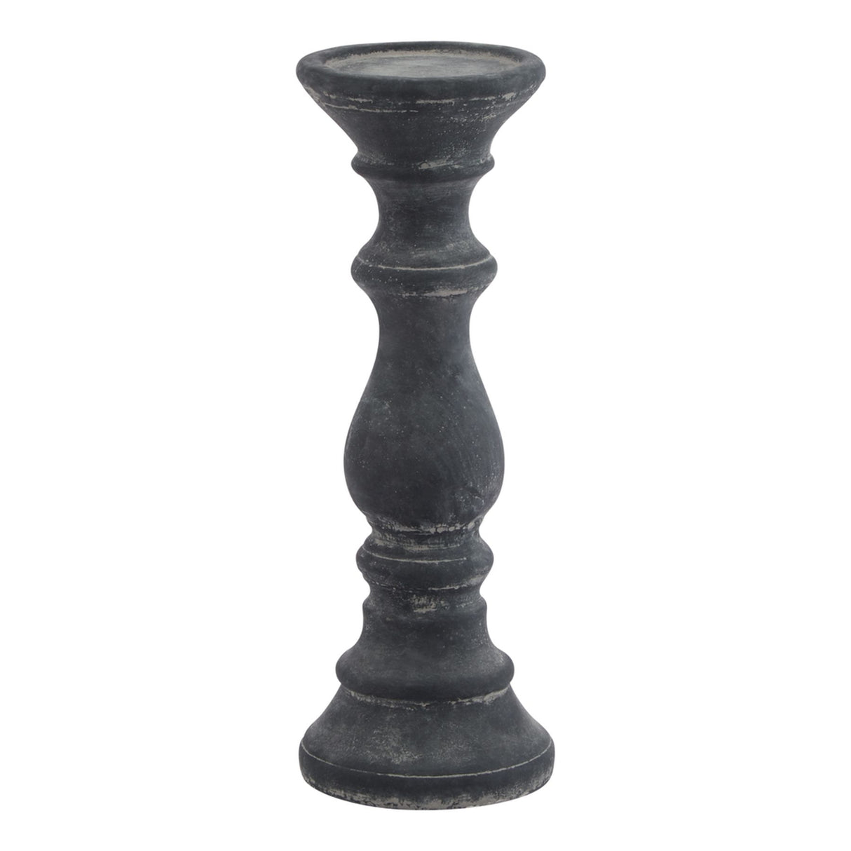 Geneviève Grey Column Candle Holder