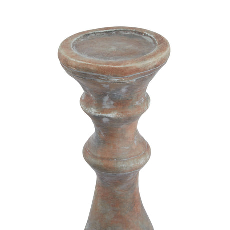 siena large brown column candle holder