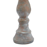siena large brown column candle holder