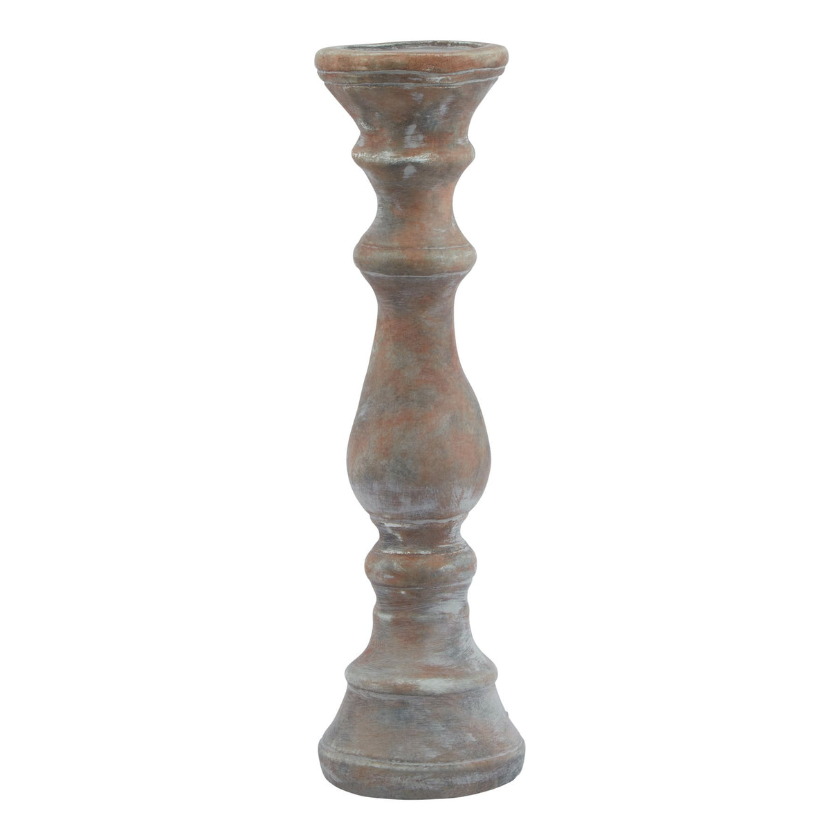 siena large brown column candle holder