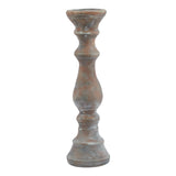 siena large brown column candle holder