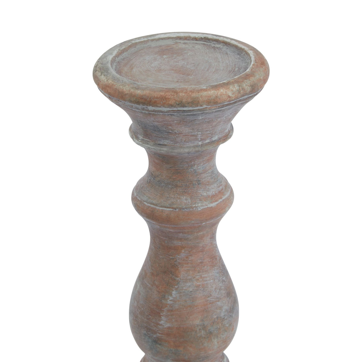 siena brown column candle holder